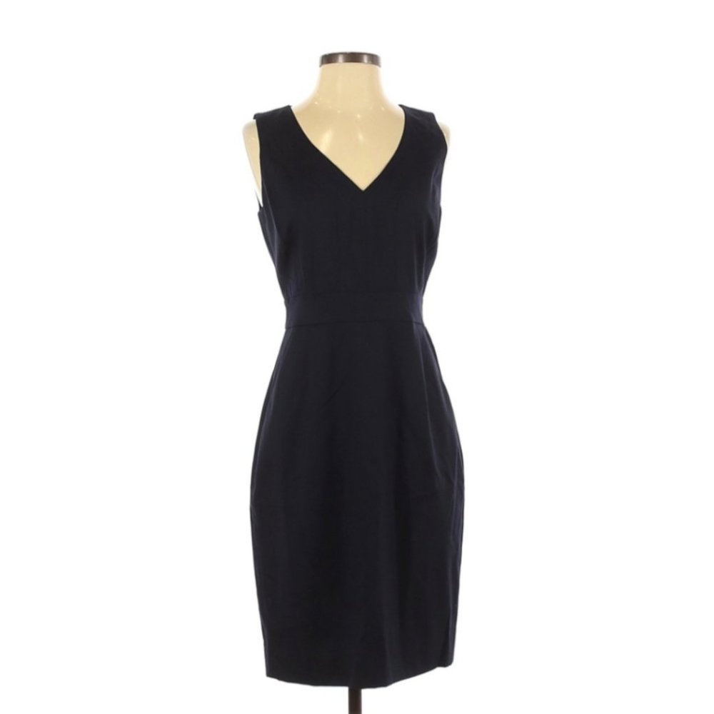 J. CREW Black Cocktail Midi Dress